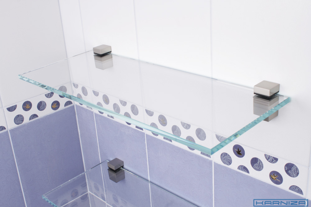 Стеклянные полки для ванной комнаты, цена в Краснодаре от компании StekloMade