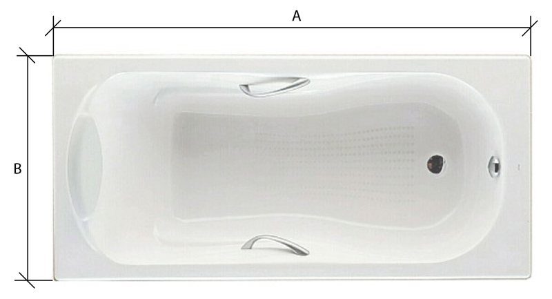 Схема замера г образного карниза для прямоугольной ванны
